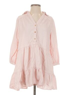 Zara Light Pink Tiered Tunic Dress